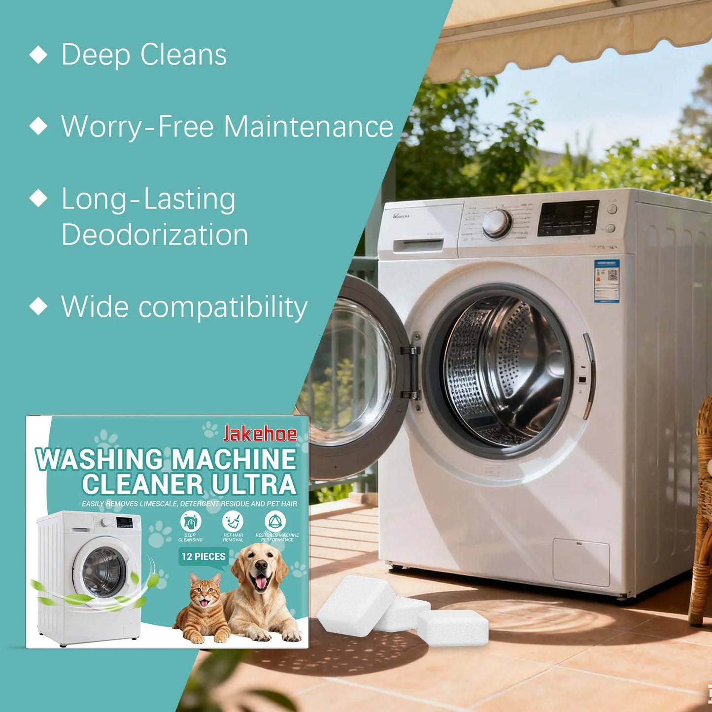 QuickClean Washing Machine Cleaning Sheets